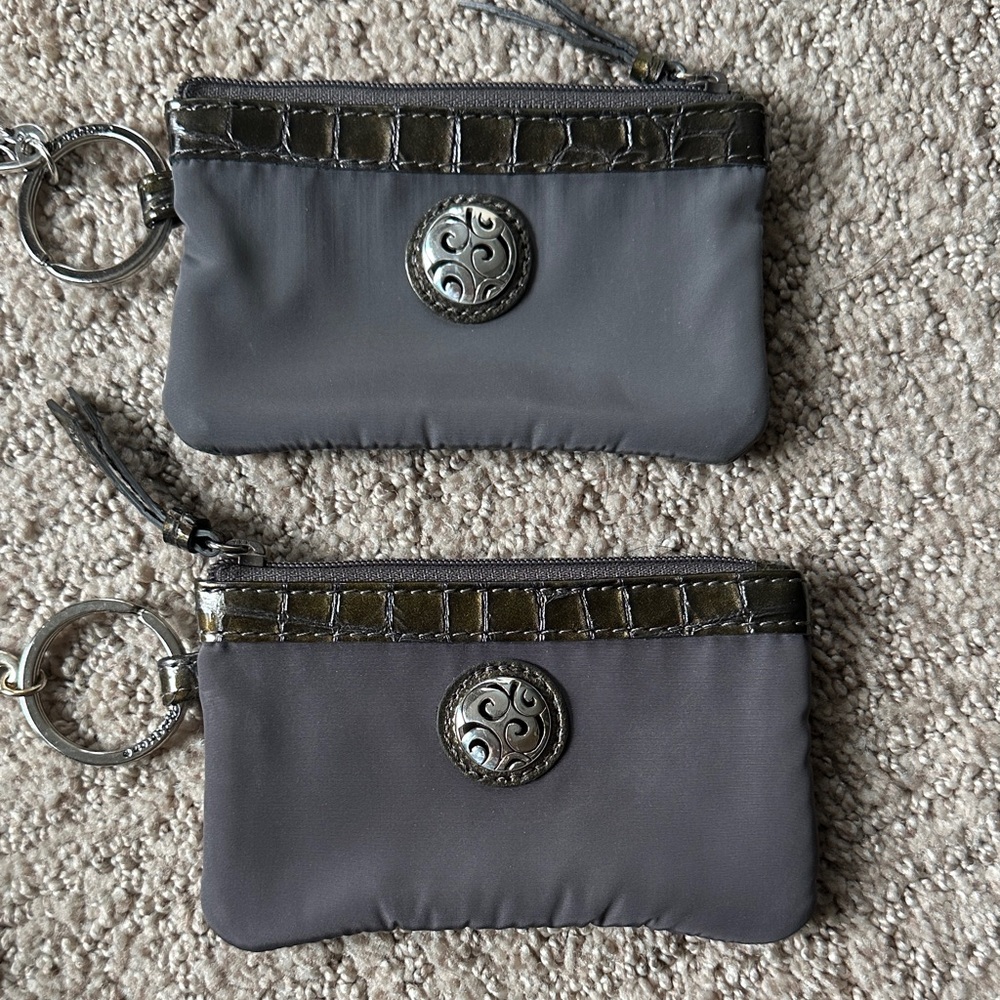 Brighton Gray Coin Pouch with Keyring